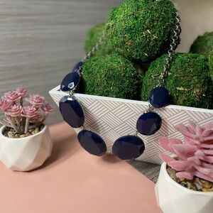 New York & Company Sapphire Blue Modern Necklace